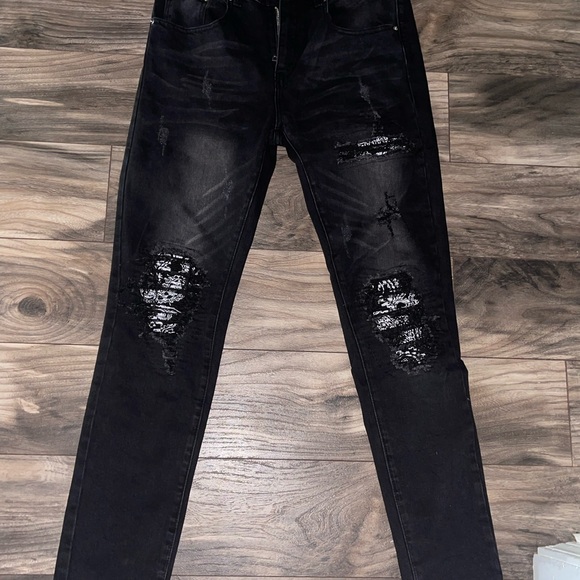 Jeans Hessentials Black Ripped Bandana Jeans Size 32 Poshmark